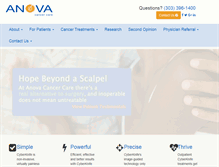 Tablet Screenshot of anovacancercare.com